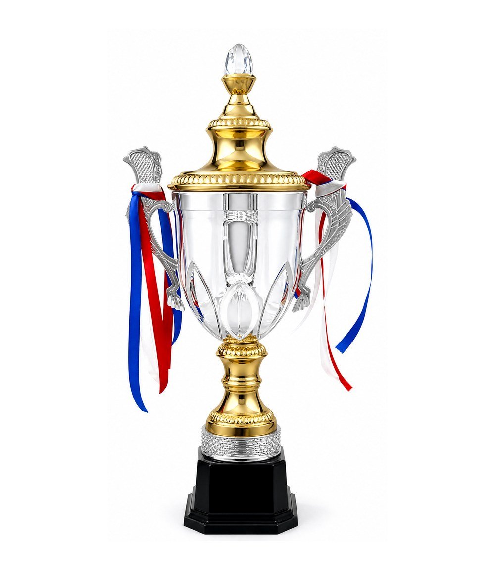 Metal and star trophies